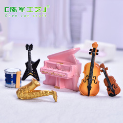 微景観シミュレーションミニピアノサックスなどの楽器の小物中国風箏琵琶樹脂工芸品