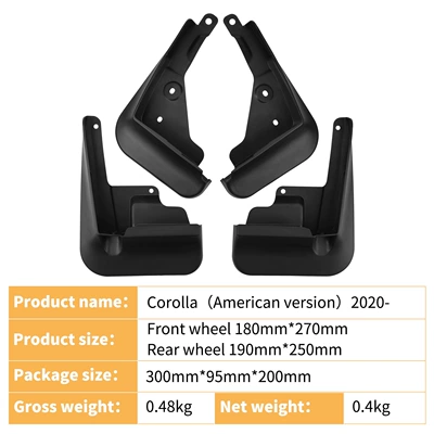 Suitable for Toyota Mudguard