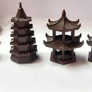 Rockery Flowing Water Fountain Circulating Water Fish Pond Landscaping Decoration Accessories Pavilion Hexagonal Pavilion and Tower Ancient Style