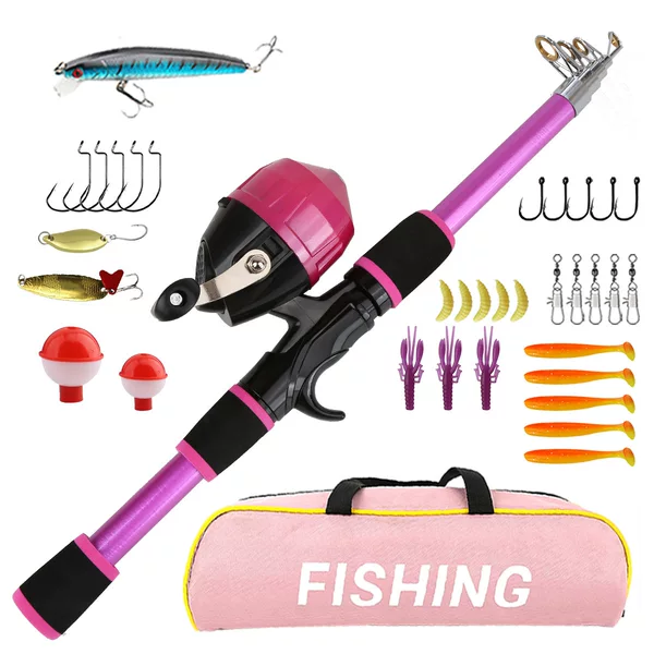 Cross-Border 1.5m Children's Fishing Rod with Closed Reel and Gun Handle, Popular on Amazon, Available for Wholesale