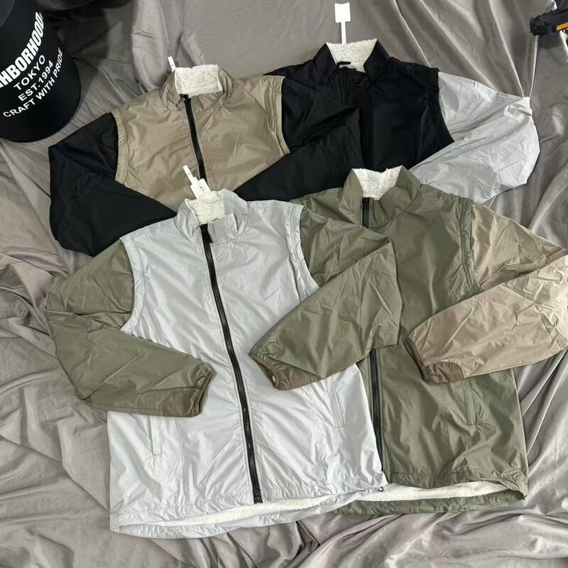 Dropshipping Japanese-Style Trendy Mountain Outdoor Stand Collar Fleece Jacket with Detachable Sleeves Ultra-Light Waterproof Windbreaker