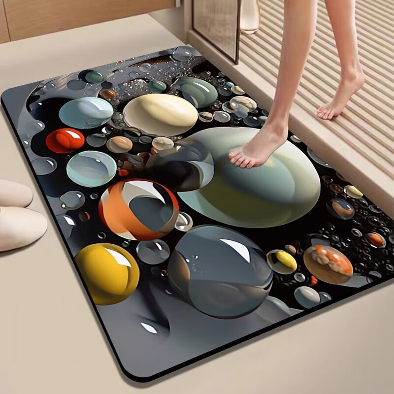 Cross-Border Pebble Diatomaceous Earth Floor Mat for Kitchen, Bathroom Entrance, and Shower, Absorbent, Non-Slip, Dirt-Resistant Foot Mat Cross-Border Pebble Diatomaceous Earth Floor Mat for Kitchen, Bathroom Entrance, and Shower, Absorbent, Non-Slip, Dirt-Resistant Foot Mat