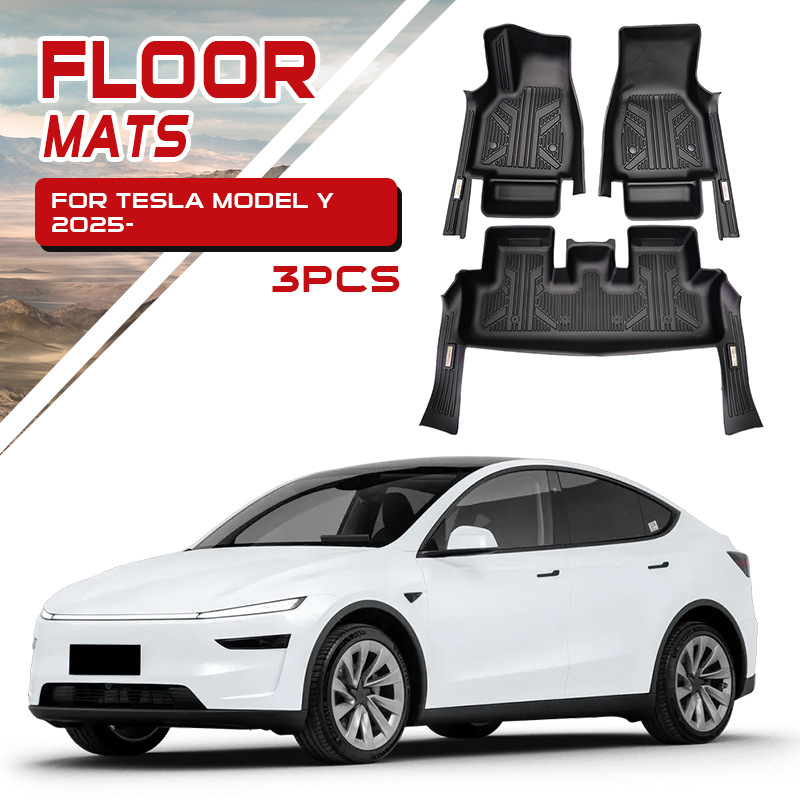 Adecuado para Tesla Car TPE alfombrilla para coche especial Model y 3 alfombrilla para maletero alfombrilla para pie de piso Mat