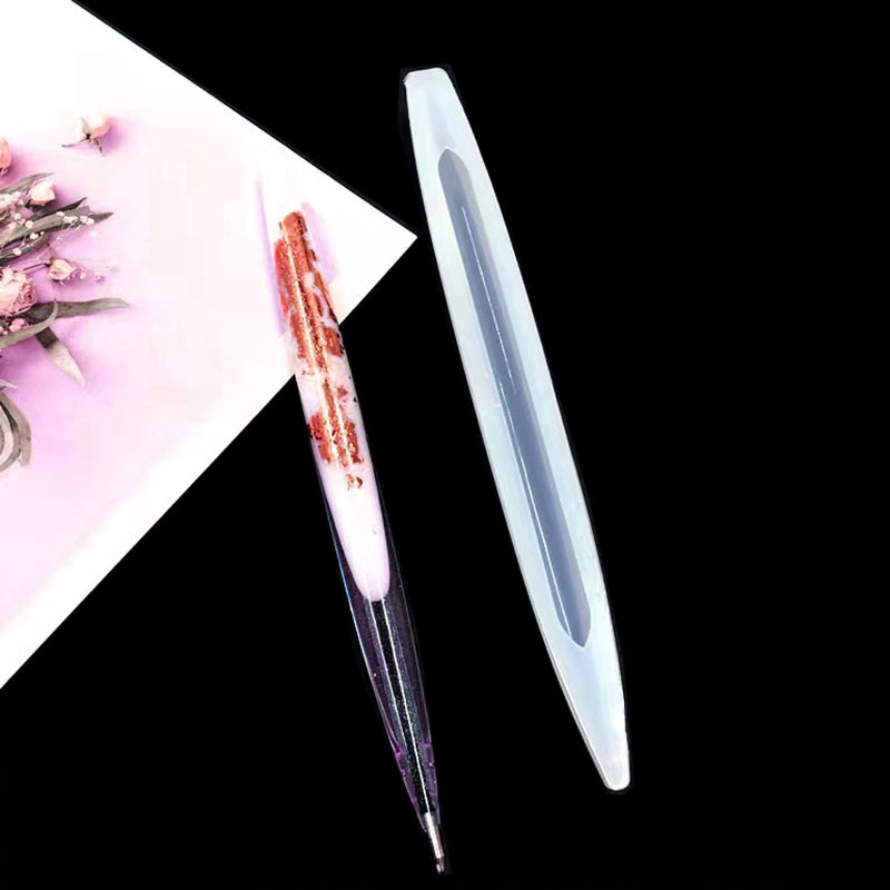 Butterfly Dance DIY Crystal Glue Resin Mold 3 Pen Refill Office Stationery Homemade Ballpoint Pen Silicone Mold