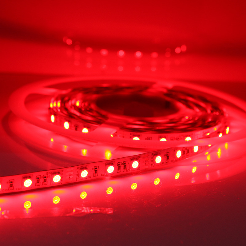 LED灯带12V低压5050RGB柔性自粘10mm展示柜灯槽氛围灯RGB氛围灯