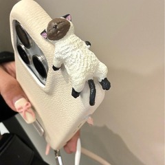 たくさんの猫やリンゴ14promax携帯ケースiPhone15Pro新13女性12ソフト11リンゴ16