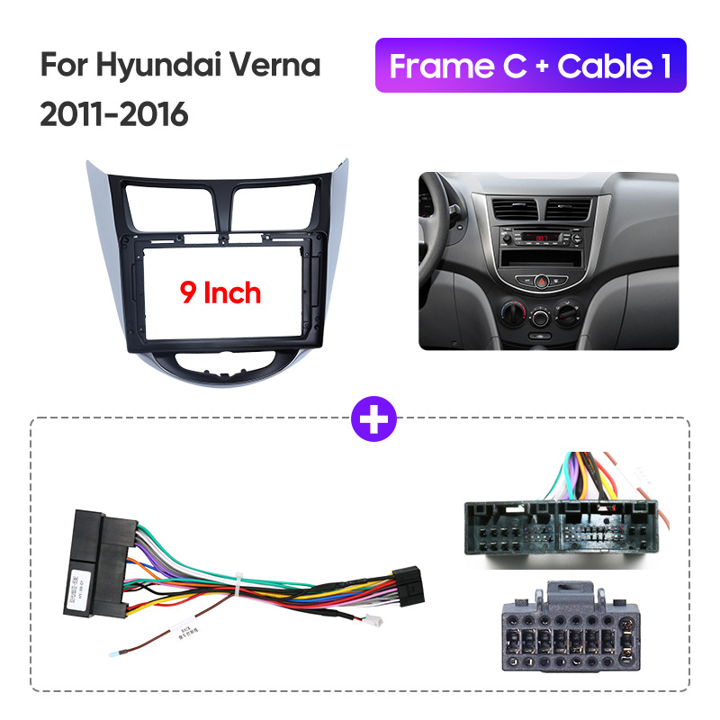 9inch Android Universal Car Navigator Dvd Suitable for Hyundai Rena Verna Face Frame Panel Modification Set