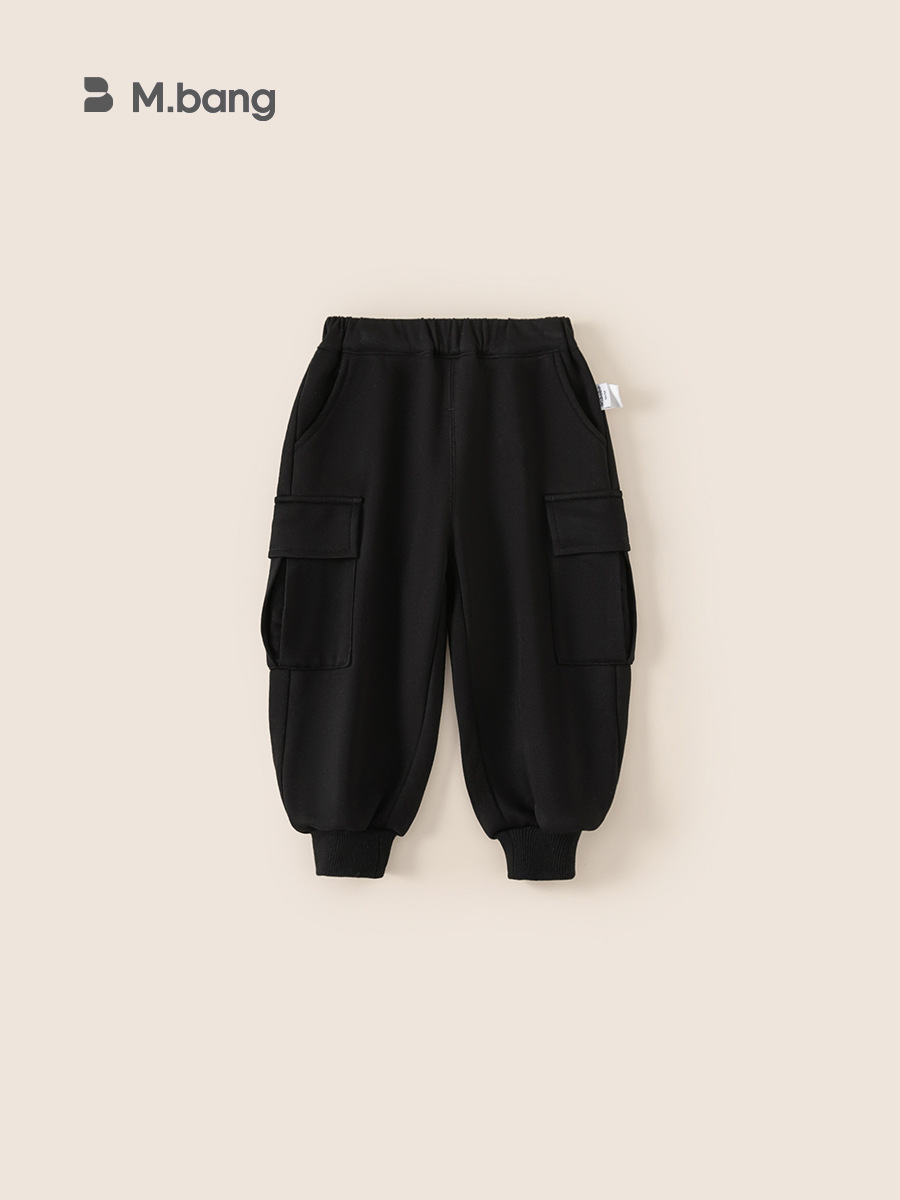 Pantalones Cargo Térmicos para Niño de Poliéster, Cintura elástica, para Otoño e Invierno