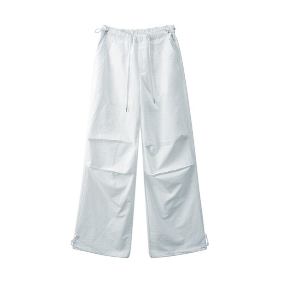 Strict selection of American wide leg overalls spring and summer 2025 new drawstring loose slim quick-drying paratrooper sports casual pants