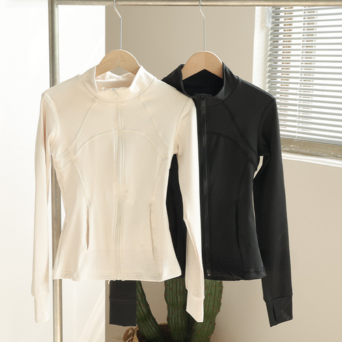 Dopamine Yoga Wear for Women: Sophisticated 2024 New Arrival Long-Sleeve Jacket—Professional, Quick-Dry Fitness & Running Top