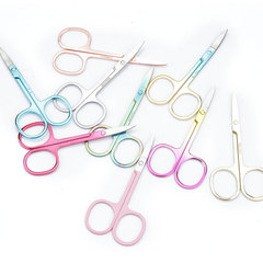 Wholesale Beauty Makeup Aids Stainless Steel Colored Eyebrow Scissors Multifunction Mini Scissors