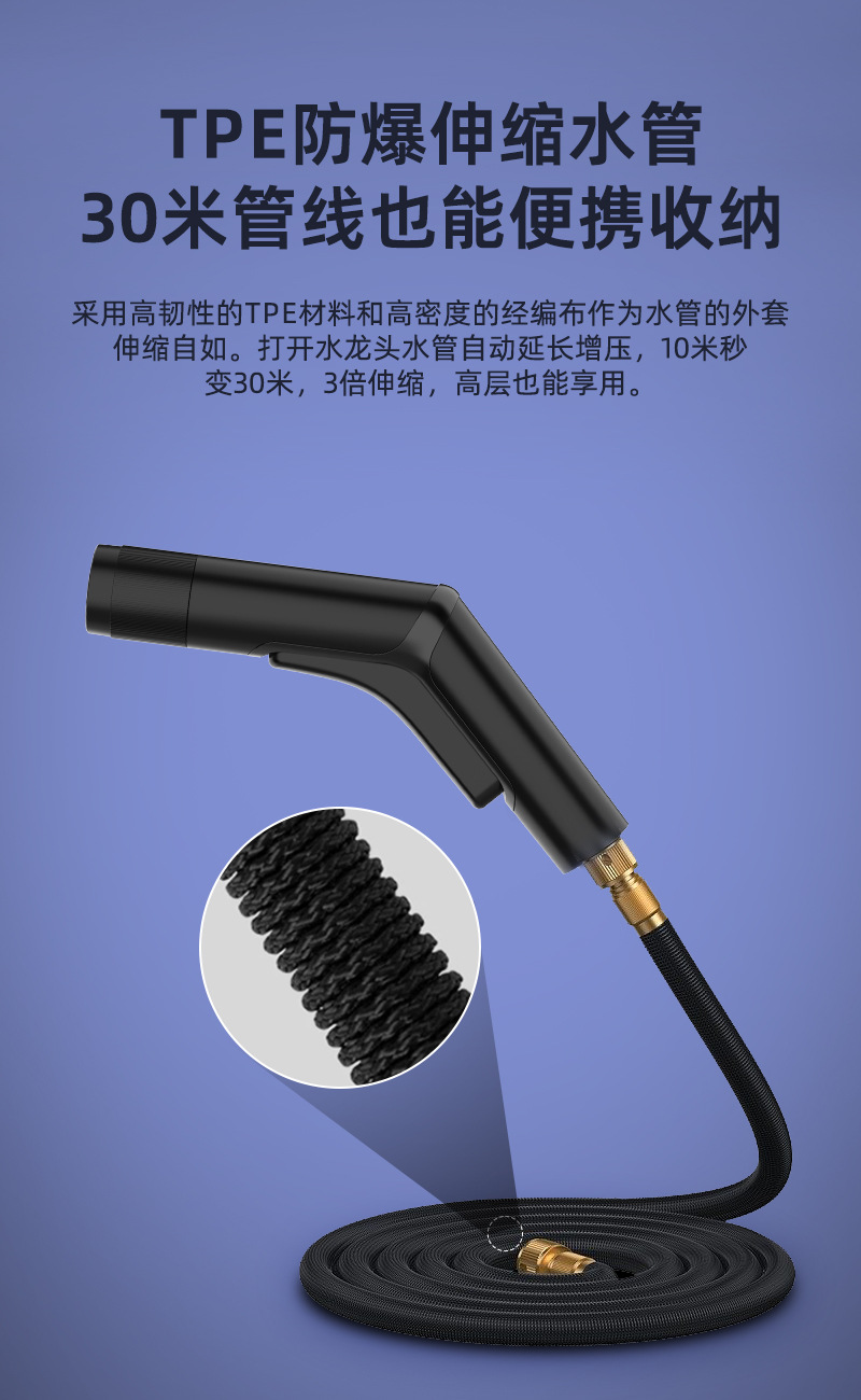 New Car Wash High-Pressure Water Gun Household Tool Aluminum Alloy Nozzle Pipe Garden Cleaning Machine
