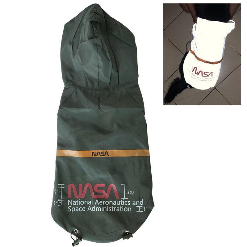 Factory in stock Tide brand windproof rain-proof North Dog large dog reflective raincoat Dog Pet jacket clip