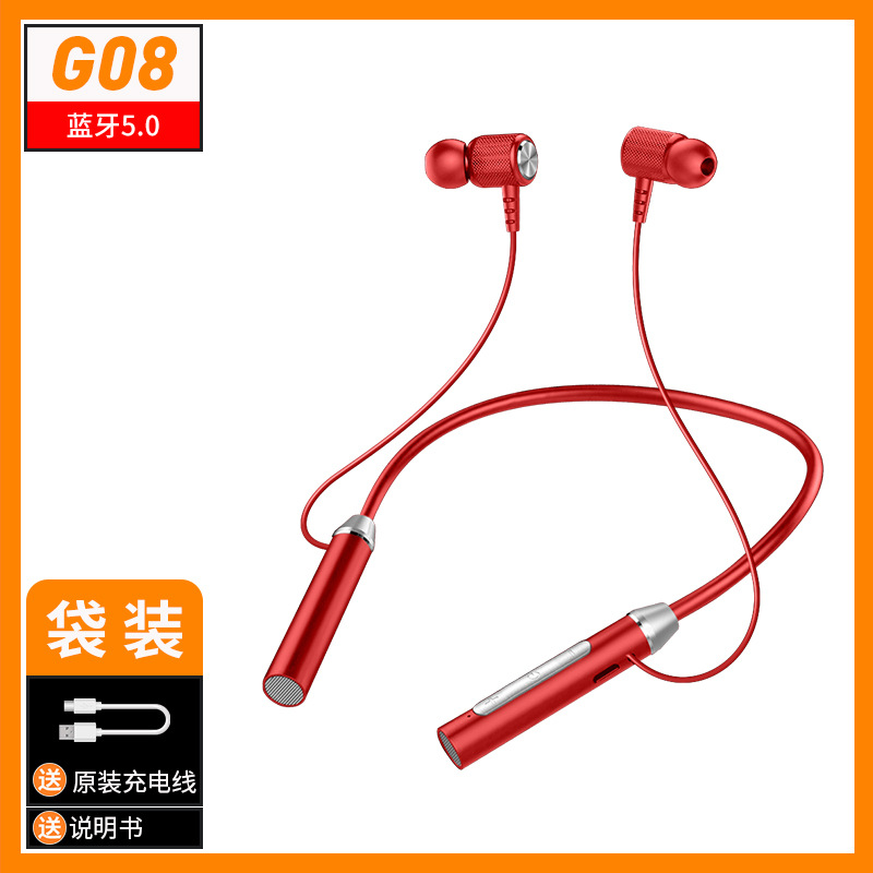 Música estéreo montada en el cuello en la oreja Halter binaural deportes corriendo auriculares inalámbricos Bluetooth larga espera al por mayor