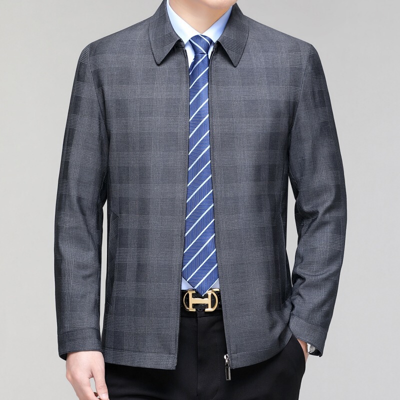 A generation of wool jacket men's middle-aged spring and autumn thin jacket high-end business casual anti-wrinkle dad coat