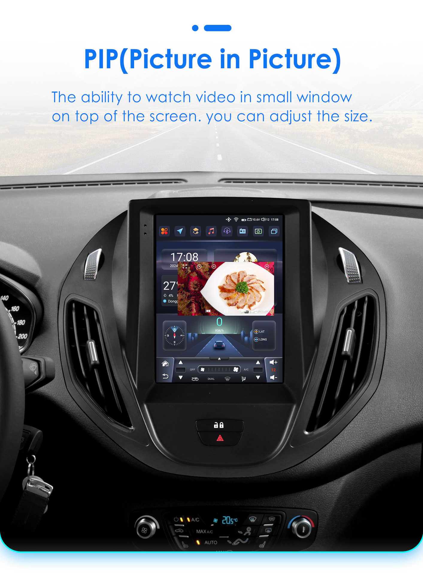 Suitable for 13-21 Models of Ford Tourneo, Vertical Screen Android 9.7inch Car Gps Navigation