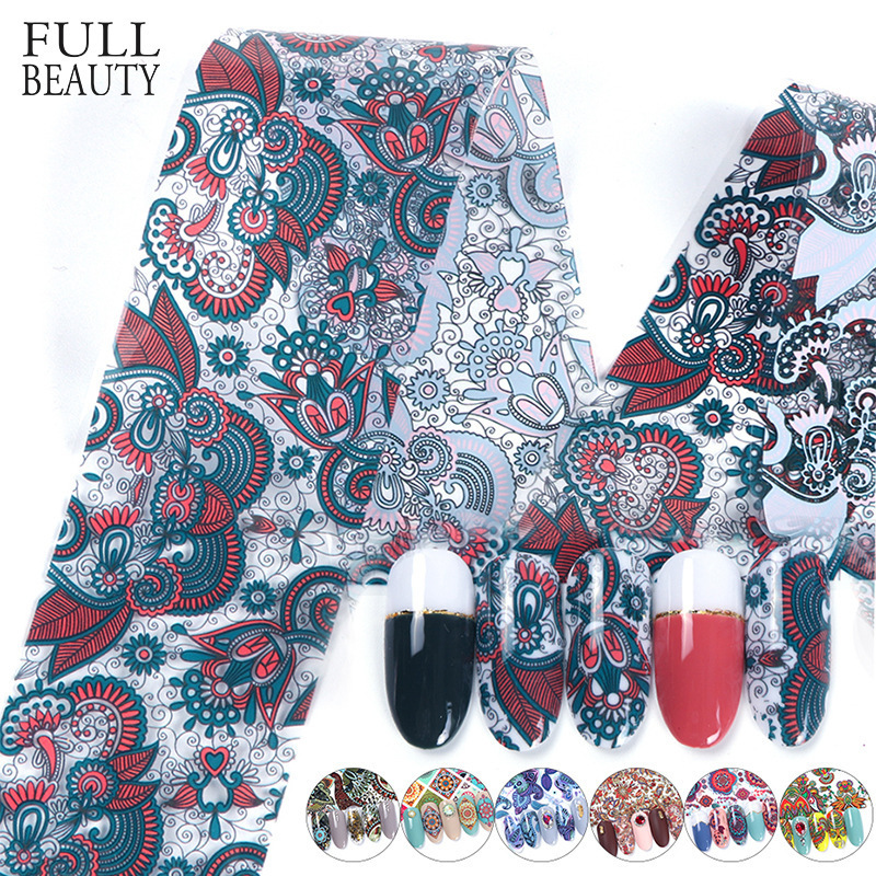 Fullbeauty Nail Art Transfer Starry Sky Sticker Oil Painting Retro Creative Art Nail Distinctive Nail Polish Adhesive Transfer