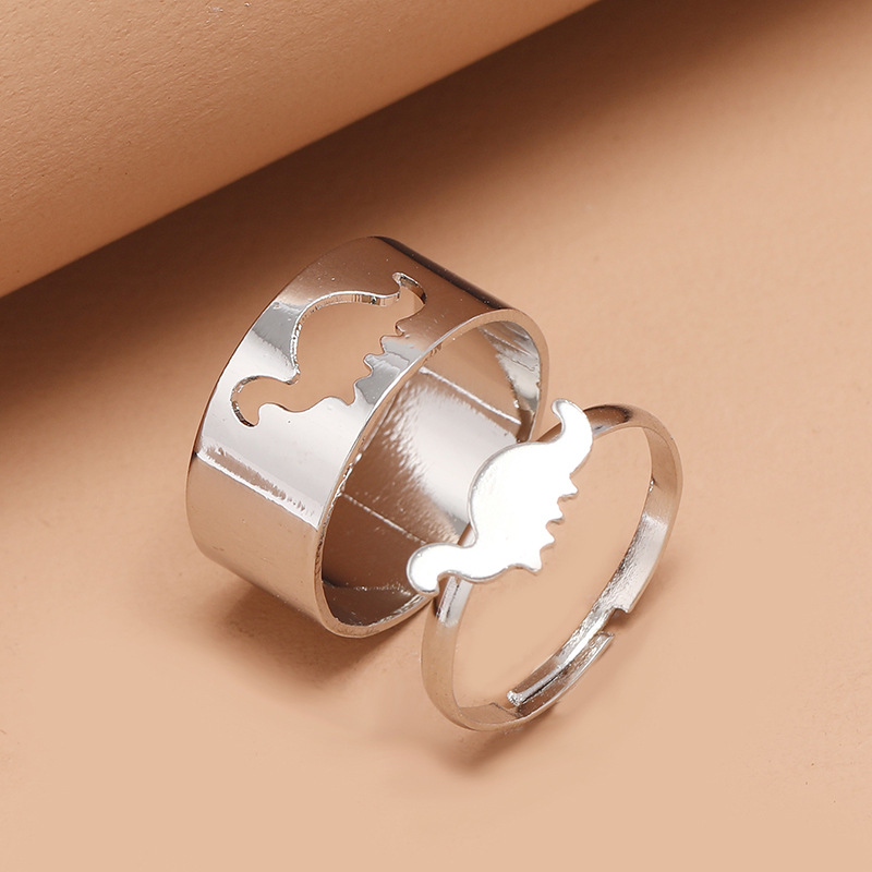 Fashion Simple Hollow Opening Adjustable 2-piece Dinosaur Ring Wholesale Nihaojewelry display picture 9