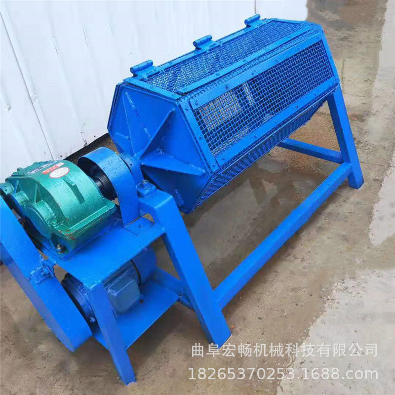 竹子六角滚筒式抛光机去毛刺翻新除锈机 石料倒圆角滚筒打磨机