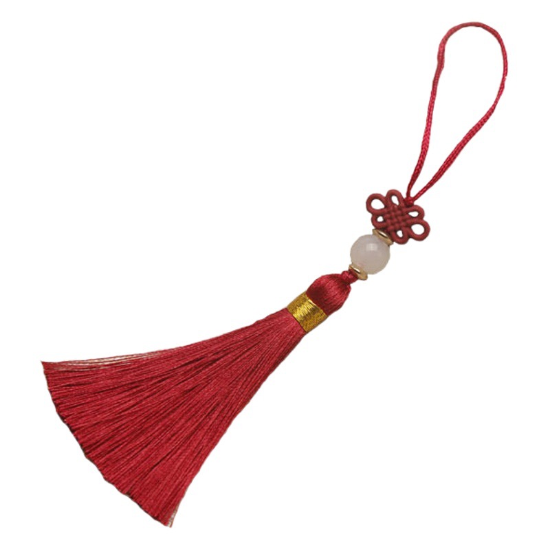 7cm Chinese knot small tassel tassel bookmark accessories hanging tassel polyester material mobile phone case jewelry large discount