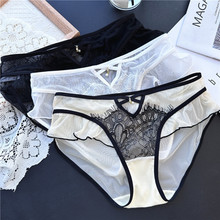【80-115斤】0503#对岸的你~小香风荷叶边镂空小可爱性感女内裤