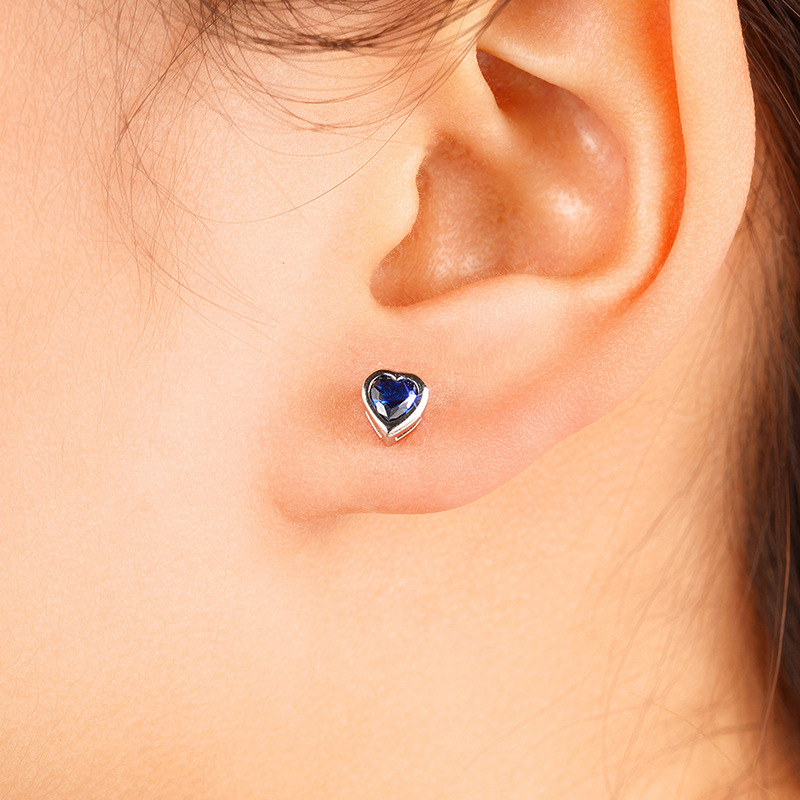 3g Weight Copper Ear Needle Material Ear Studs Classification 1 Pair Quantity Daily, Street Occasion Copper Material Heart Shape Pattern All Seasons Season Women's Gender Sweet Style 1 Pair Sweet Heart Shape Copper Ear Studs 51