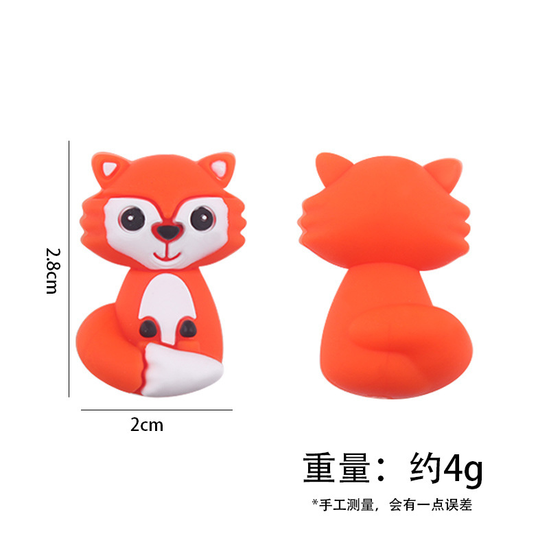 Productos creativos de bricolaje para bebés Little Fox Joyería de silicona Pezones para bebés Cadena anti-caída de dientes molares Accesorios para pulseras