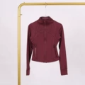Dark red short jacket