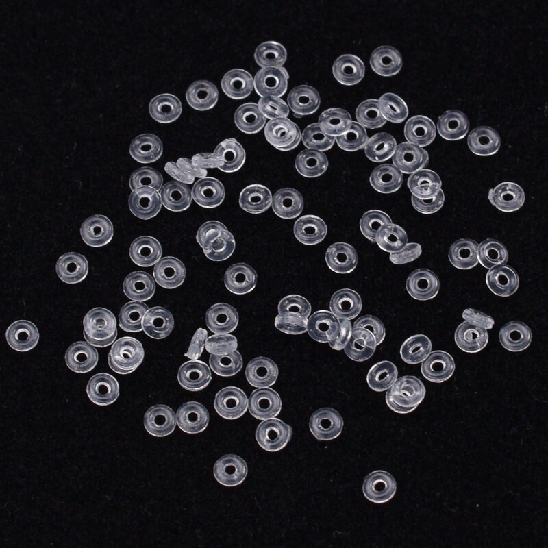 真珠のスペーサー2mm2.5mmの玉の摩耗防止のスペーサーのdiyの手のネックレスのビーズの部品の透明なシリコンのスペーサー|undefined