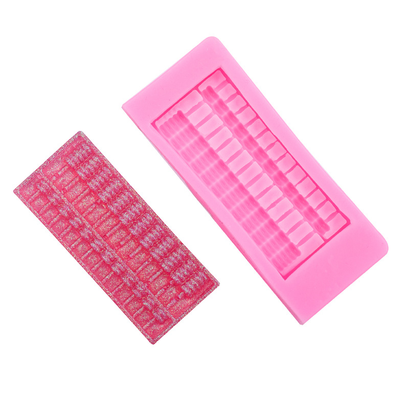 Pequeño Abacus silicona molde DIY epoxi joyería decoración llavero accesorios creativo para hornear fondant chocolate