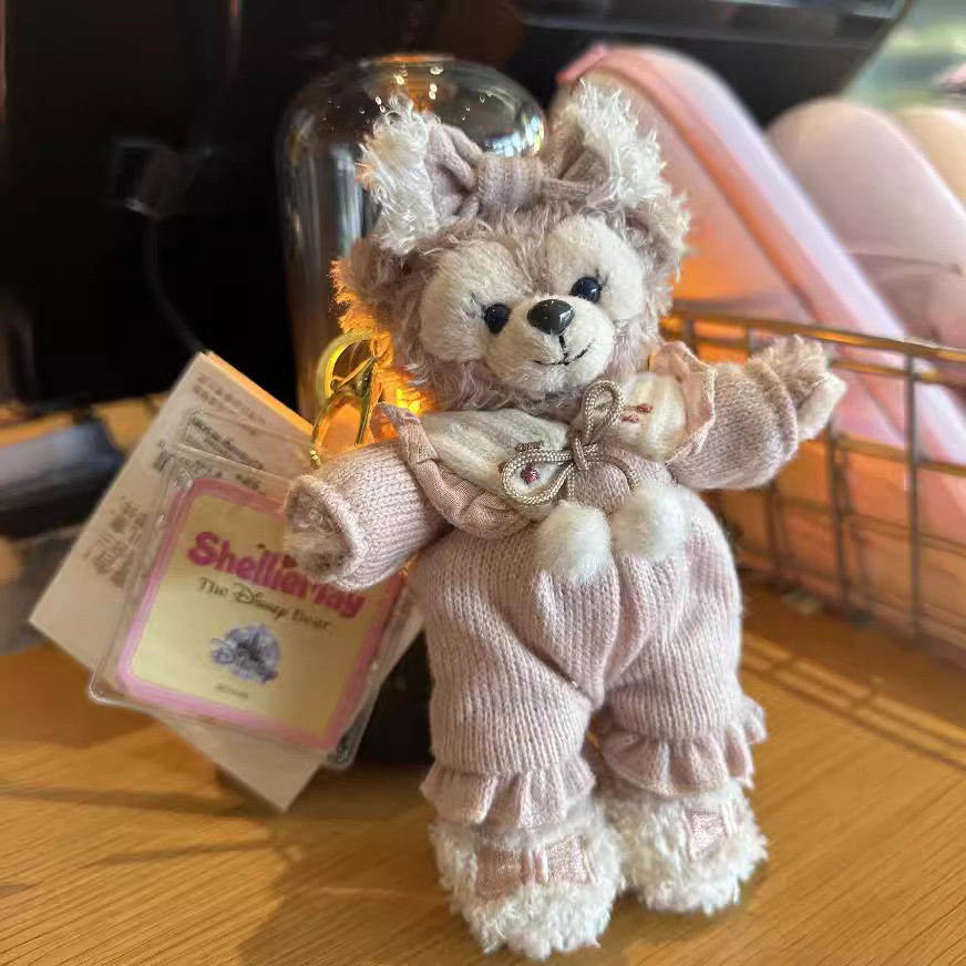 雪莉玫懒懒在一起上海迪士尼懒懒玫玫挂件可爱小熊毛绒玩偶钥匙圈