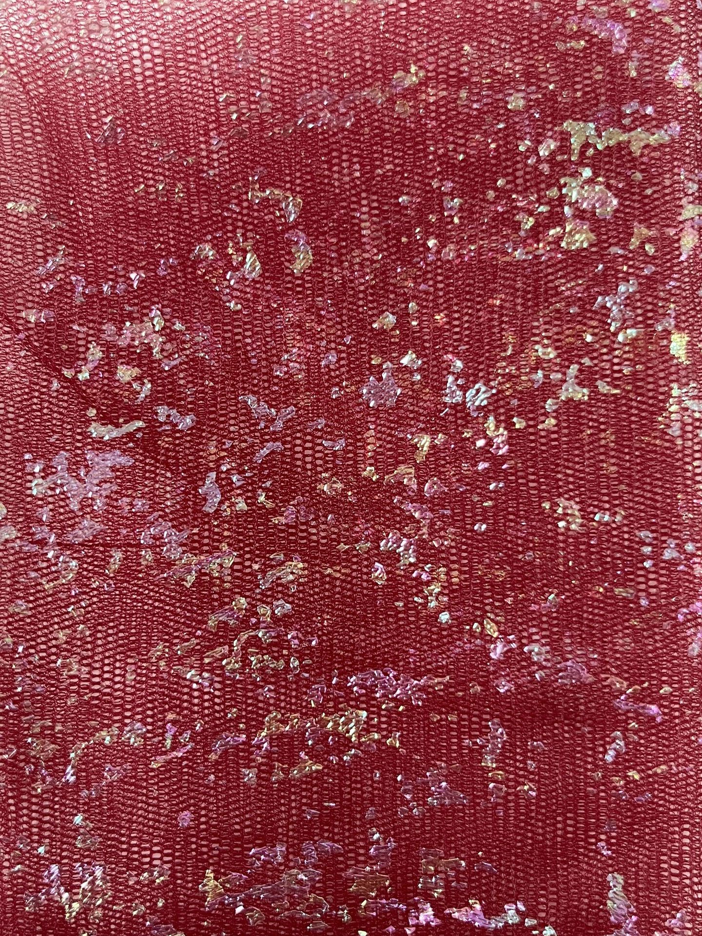 Xiaoyuan spot nueva ropa de niñas fantasía de color desordenado punto de estampado dorado hilo de malla de estrellas tela de embalaje de flores