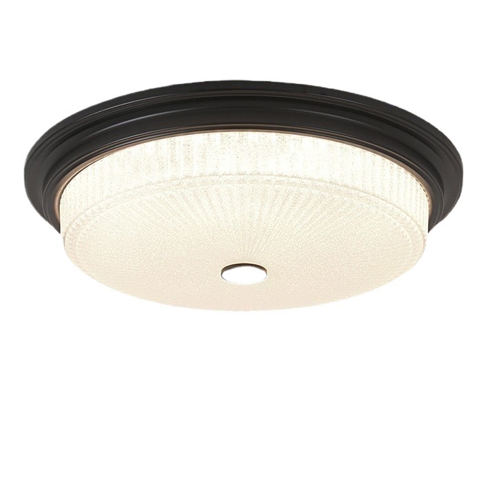 Luz de dormitorio medieval francesa simple retro redonda led sala de estar dormitorio principal estudio americano lámpara de techo