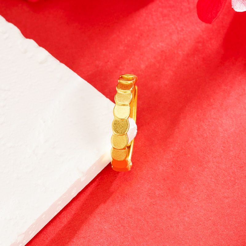 Anillo de panal boca abierta Vietnam arena oro estilo fresco de las mujeres todo-fósforo joyería de moda Pequeño Libro Rojo mismo estilo fábrica al por mayor