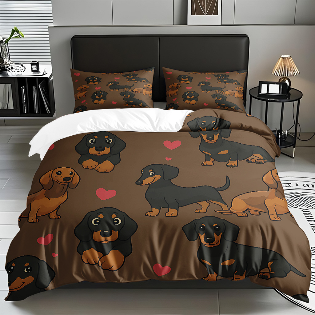 Fábrica directa para textiles caseros moles lindos cachorros impresión digital colcha colcha TEMU / JIT