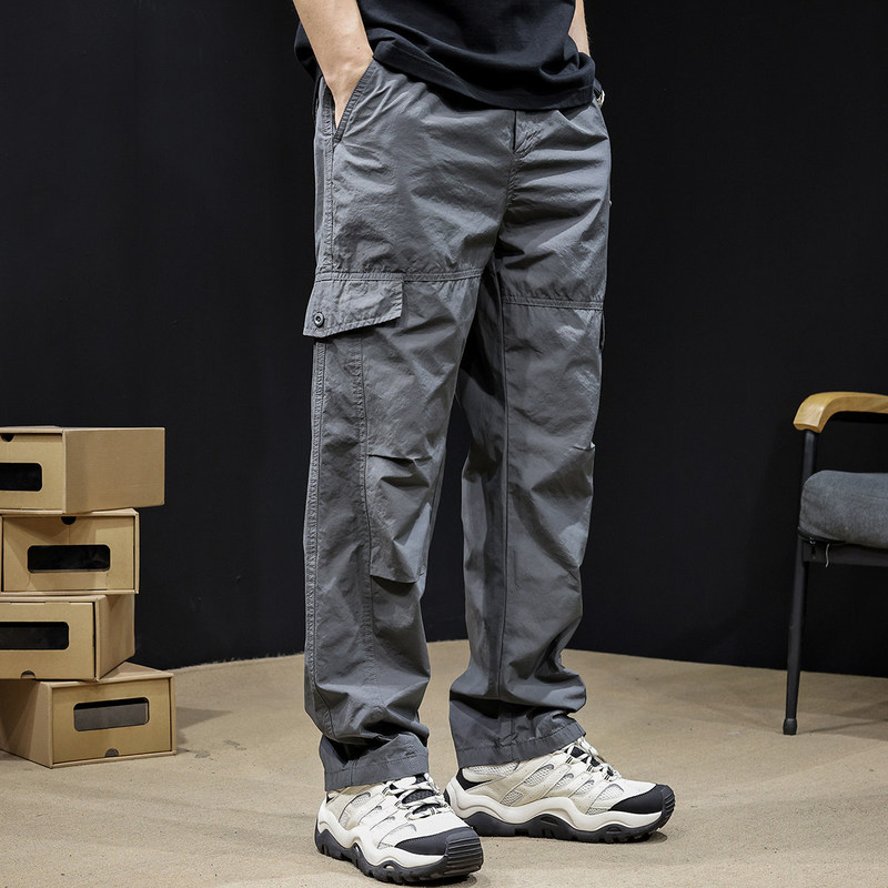 Functional work pants for men, spring 2026 new model, multi-pocket straight casual spring-summer quick-dry pants, trendy brand, large size for men Functional work pants for men, spring 2026 new model, multi-pocket straight casual spring-summer quick-dry pants, trendy brand, large size for men