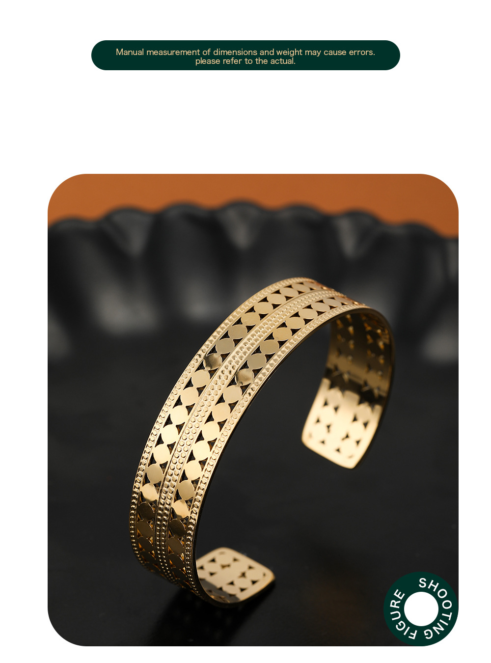 Fashion C Shape Round Stainless Steel Bangle Hollow Out Stainless Steel Bracelets