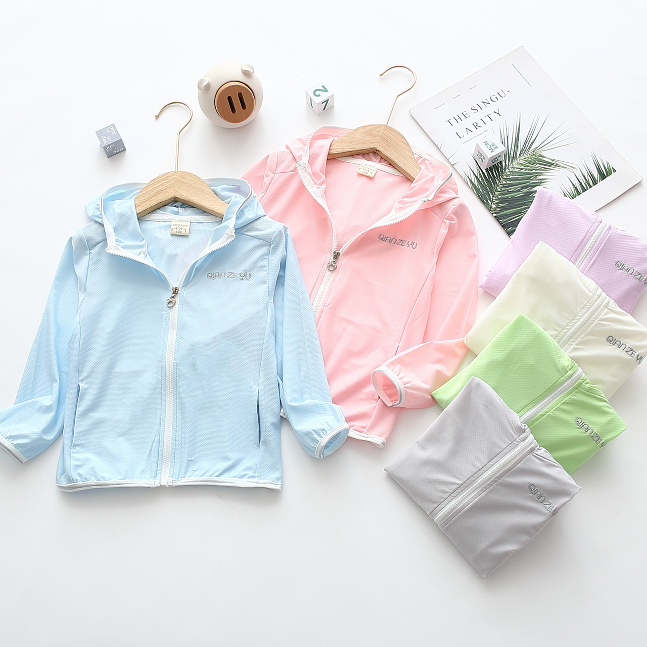 兒童防曬衣夏天皮膚衣男童女童2021透氣外套中小童連帽沙灘遮陽衣