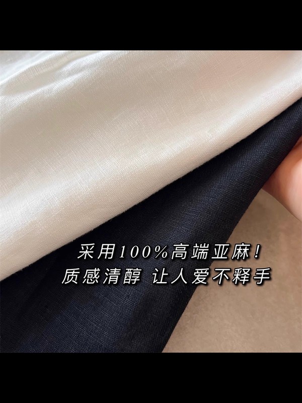 オールドマネースタイルリネンコットンリネンレディースバミューダハイウエスト薄手リネンAラインストレートワイドレッグスーツショーツ女性夏用|undefined