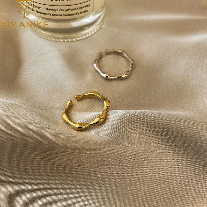 2021 new geometric irregular ring fashion Korean open ringpicture2