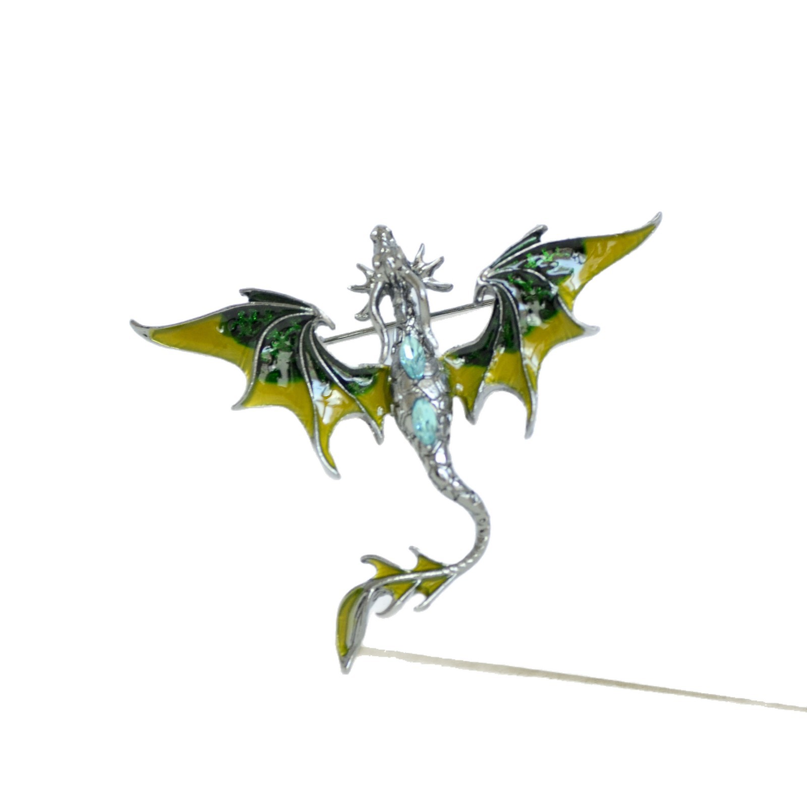 Nuova spilla a forma di drago in smalto, spilla con animali di moda europea e americana, vendita calda transfrontaliera, versatile, intarsiata con diamanti_voghion.com