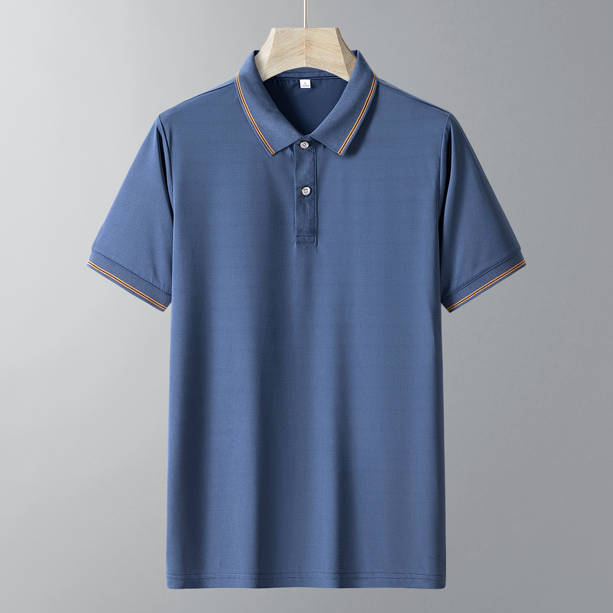 Papa de verano camiseta de manga corta para hombre con solapa suelta de mediana edad chaqueta fría de hielo seco rápido camiseta polo para hombre image 3