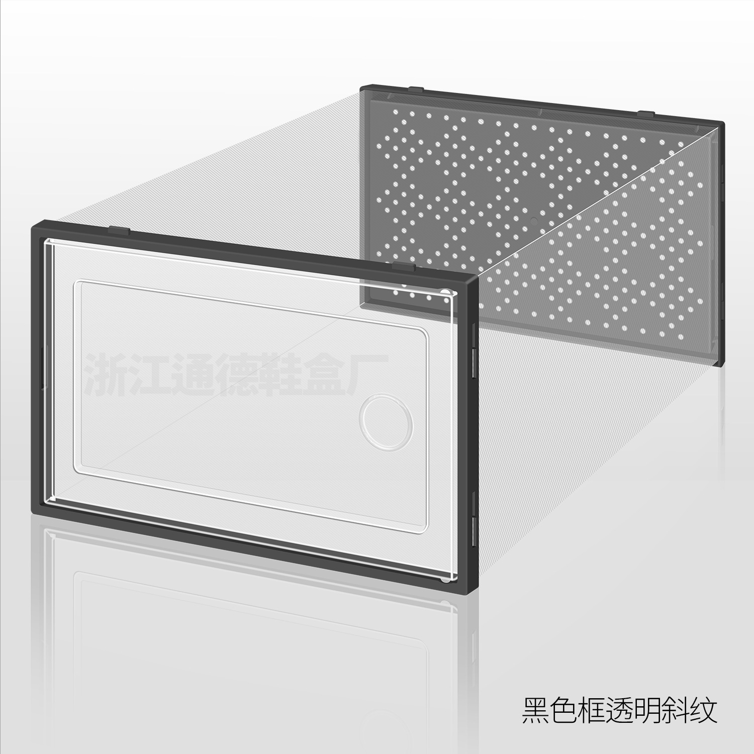 Caja de almacenamiento de zapatos transparente - Apertura lateral, gabinete para hogar, venta al por mayor, tamaño grande