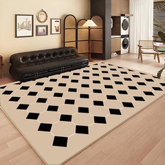 リビングルーム用のフレンチクリームスタイルのカーペット、大きな面積が汚れにくく、レトロで軽い高級感と高級感のある寝室のクロークのフロアマット