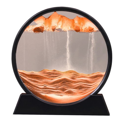 Factory direct sales circular quicksand painting 3D three-dimensional dynamic hourglass home decoration gifts living room desktop ornaments