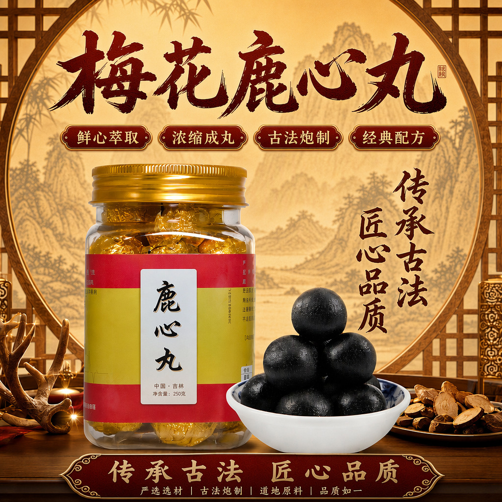 Deer Heart Pill Paste 250g Jar Nourishing Herbal Paste for Middle Aged and Elderly Daily Wellness overview