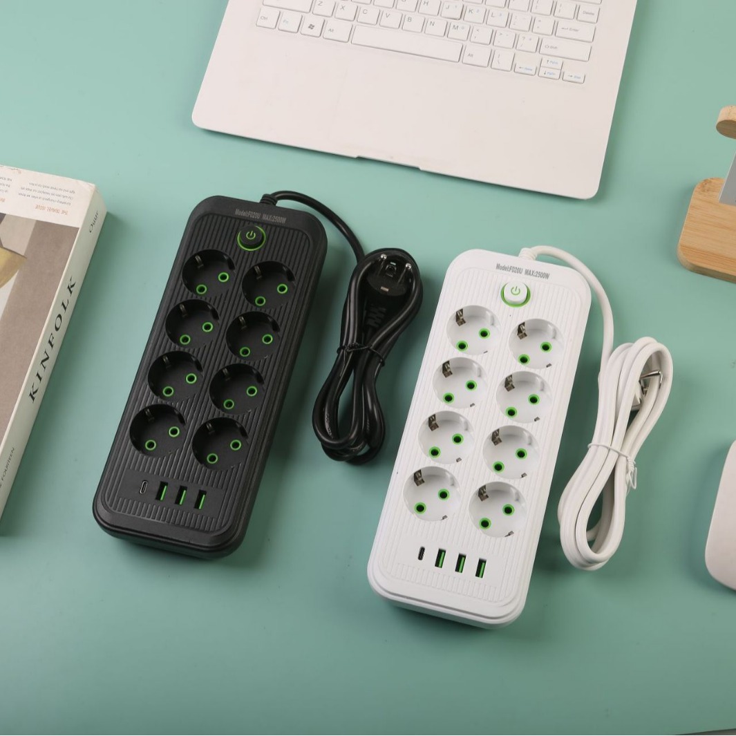 F020#USB跨境电商插线板欧孔欧插中性盒子装俄罗斯乌兹别克斯坦