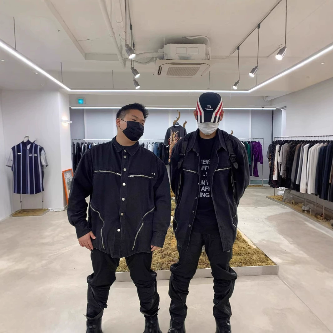 Новый far archive vibe ветер высокий улица стирка старая джинсовая куртка мужская молния карман приливная куртка