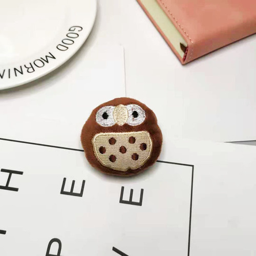 Cute cartoon plush brooch, popular cotton-filled animal head diy accessories, baby shoes, socks, hats, doll accessories