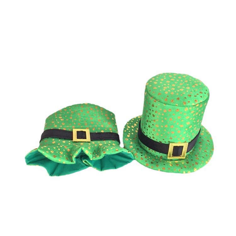 2018 nuevo Día Nacional irlandés trébol verde carnaval sombrero giling artesanía modelo creativo ventas directas de la fábrica
